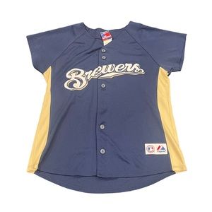 Majestic Milwaukee Brewers Jersey Kids Size Small